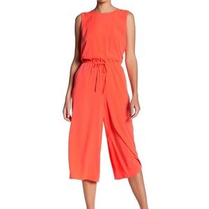 NWT Cece Coral Pop Cropped Romper